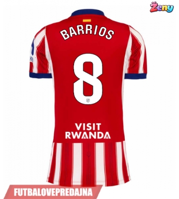 Lacne Ženy Futbalové dres Atletico Madrid Pablo Barrios #8 2026-27 Krátky Rukáv - Domáci